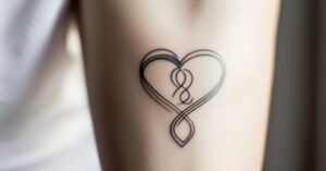 Tatuaż inicjały w sercu: miłość, która trwa na skórze