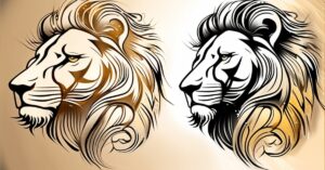 Lew tatuaż znaczenie: Siła, odwaga i determinacja.